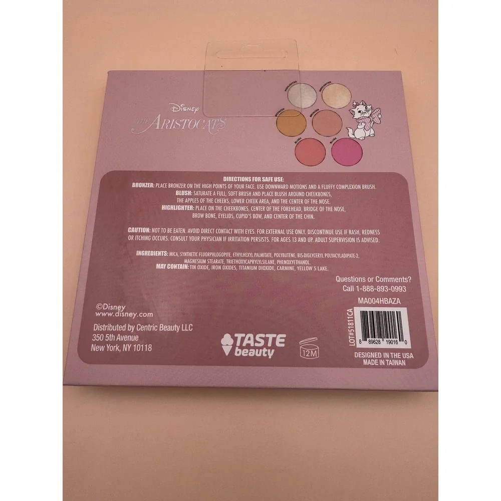 Disney The Aristocats Marie Complexion Palette Taste Beauty Blush Bronzer Glow